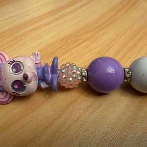 Minnie Mouse Beaded Pen – Disney Doorables Purple & White Novelty Ballpoint Pen